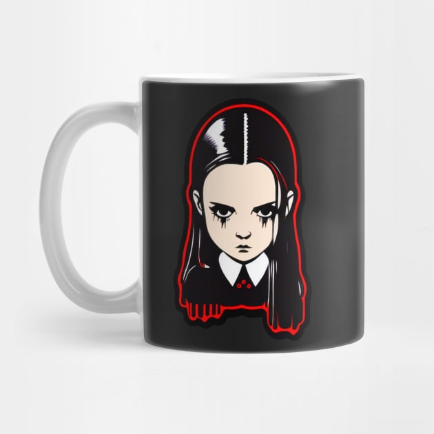 ADDAMS Family, Wednesday-inspired design, by Buff Geeks Art